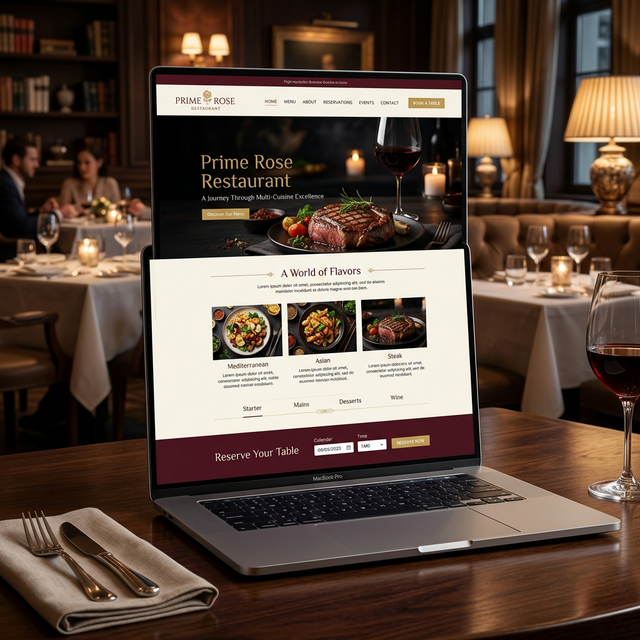 Prime Rose Restaurant - Premium Multi-Cuisine Dining Website